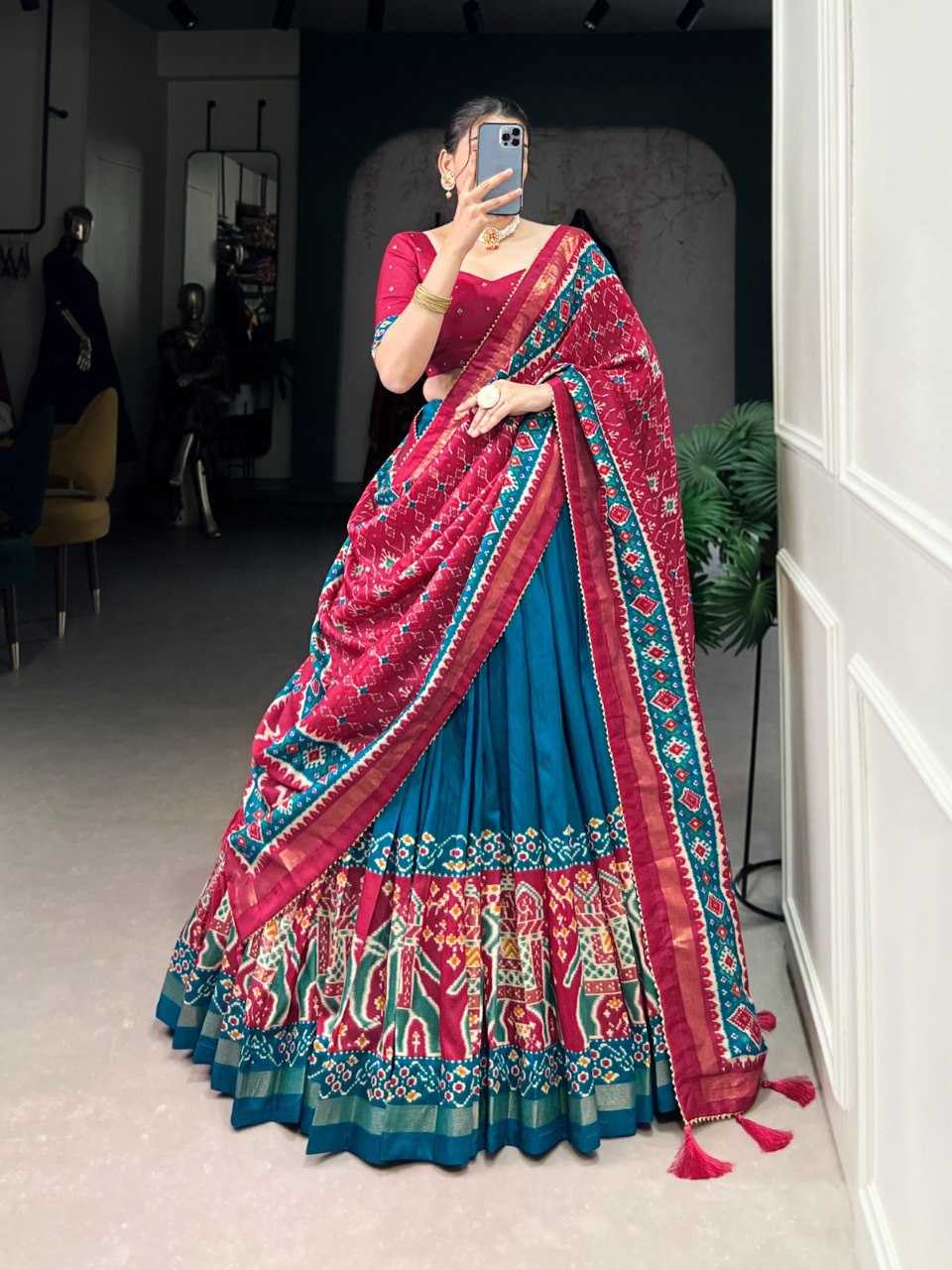 Ynf Tussar Silk RIN207 1582 Lehengas Wedding Collections Festive Collections Wholesale Silk Lehenga Printed Lehenga Lehenga With Cancan Manufacturer