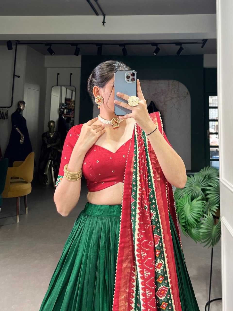 Ynf Tussar Silk RIN207 1582 Lehengas Wedding Collections Festive Collections Wholesale Silk Lehenga Printed Lehenga Lehenga With Cancan Manufacturer