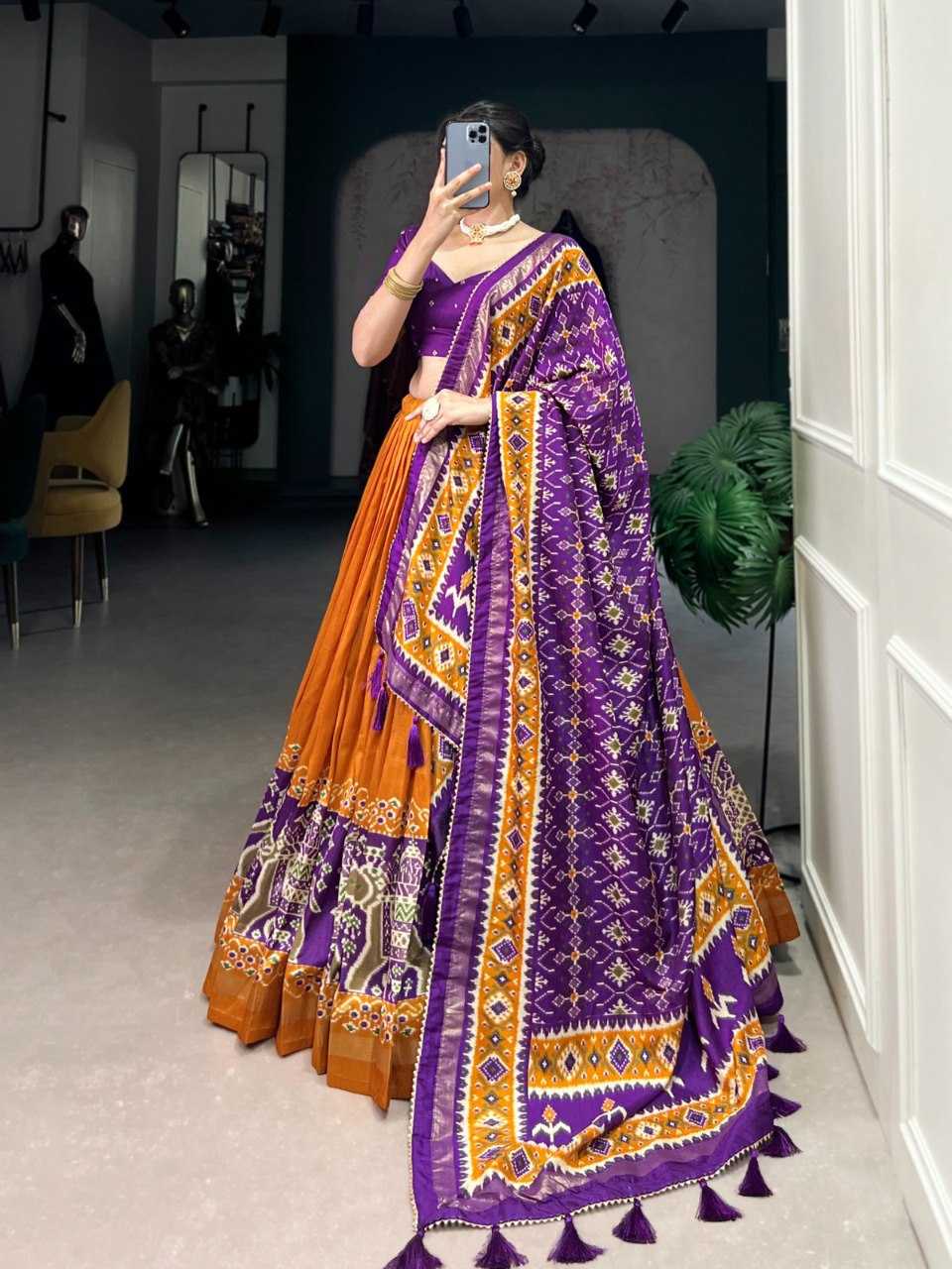 Ynf Tussar Silk RIN207 1582 Lehengas Wedding Collections Festive Collections Wholesale Silk Lehenga Printed Lehenga Lehenga With Cancan Manufacturer