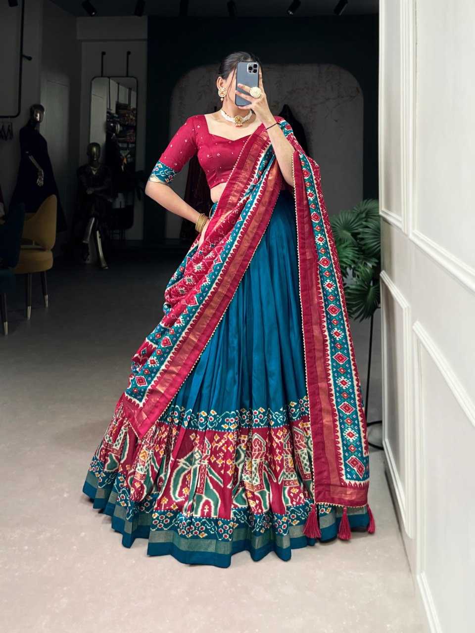 Ynf Tussar Silk RIN207 1582 Lehengas Wedding Collections Festive Collections Wholesale Silk Lehenga Printed Lehenga Lehenga With Cancan Manufacturer