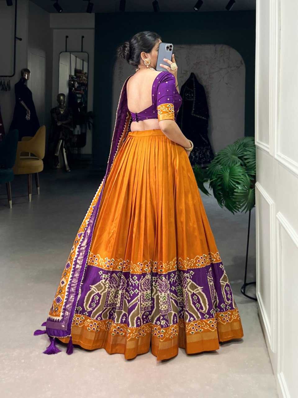 Ynf Tussar Silk RIN207 1582 Lehengas Wedding Collections Festive Collections Wholesale Silk Lehenga Printed Lehenga Lehenga With Cancan Manufacturer