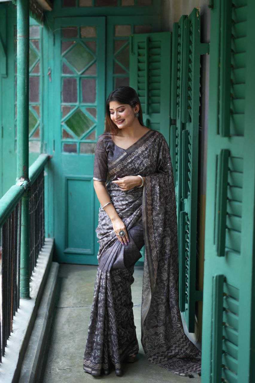 Ynf Tussar Silk RIN207 SANVI BATIK Silk Sarees Wholesale Tussar Silk Sarees Manufacturer