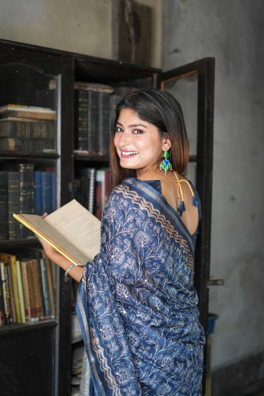 Ynf Tussar Silk RIN207 SANVI BATIK Silk Sarees Wholesale Tussar Silk Sarees Manufacturer