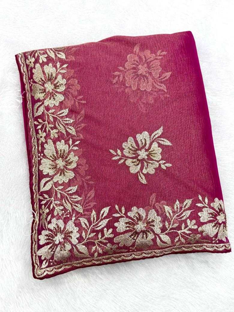 Ynf Twill Net KESH114 2164 Sarees Wholesale Embroidered Sarees Stone Work Saree Zari Border Sarees Manufacturer