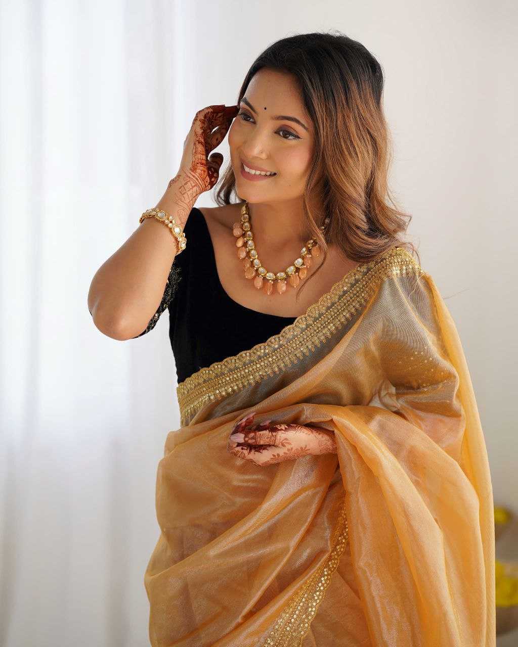 Ynf Twill Net KESH486 photoshoot Sarees Wedding Collections Festive Collections Wholesale Net Sarees Sequins Work Saree Sarees With Blouse Manufacturer