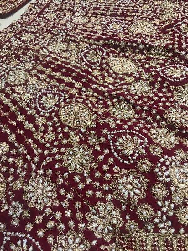 Ynf Velvet KESH494 1121 Lehengas Wedding Collections Wholesale Embroidered Lehenga Velvet Lehenga Zari Work Lehenga Manufacturer