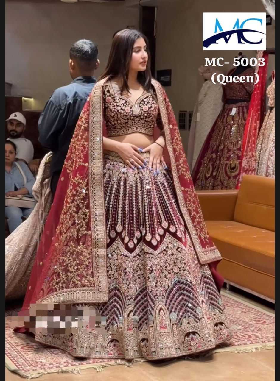 Ynf Velvet KESH494 QUEEN Lehengas Plus Size Collections Wholesale Embroidered Lehenga Velvet Lehenga Zari Work Lehenga Manufacturer