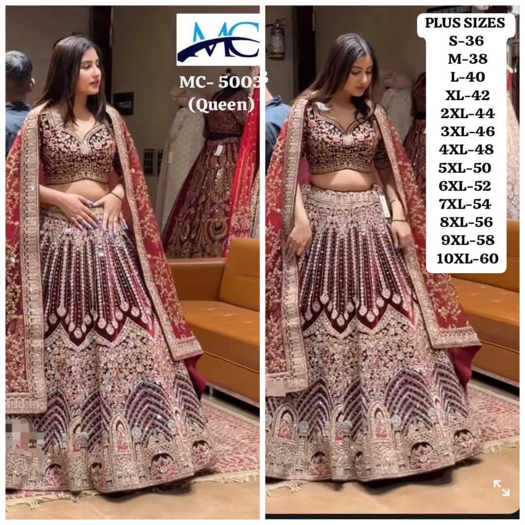 Ynf Velvet KESH494 QUEEN Lehengas Plus Size Collections Wholesale Embroidered Lehenga Velvet Lehenga Zari Work Lehenga Manufacturer