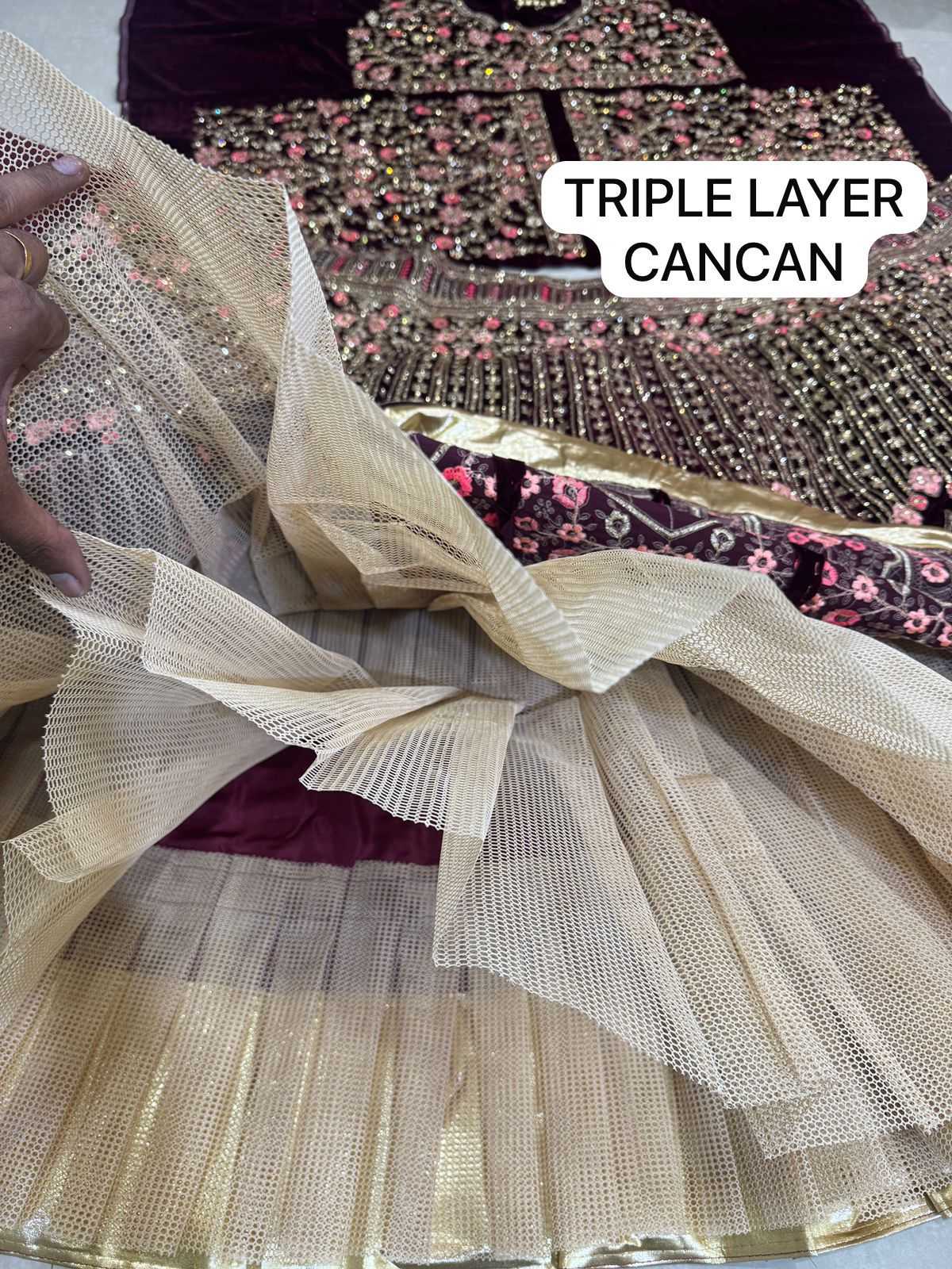 Ynf Velvet KESH494 QUEEN Lehengas Plus Size Collections Wholesale Embroidered Lehenga Velvet Lehenga Zari Work Lehenga Manufacturer