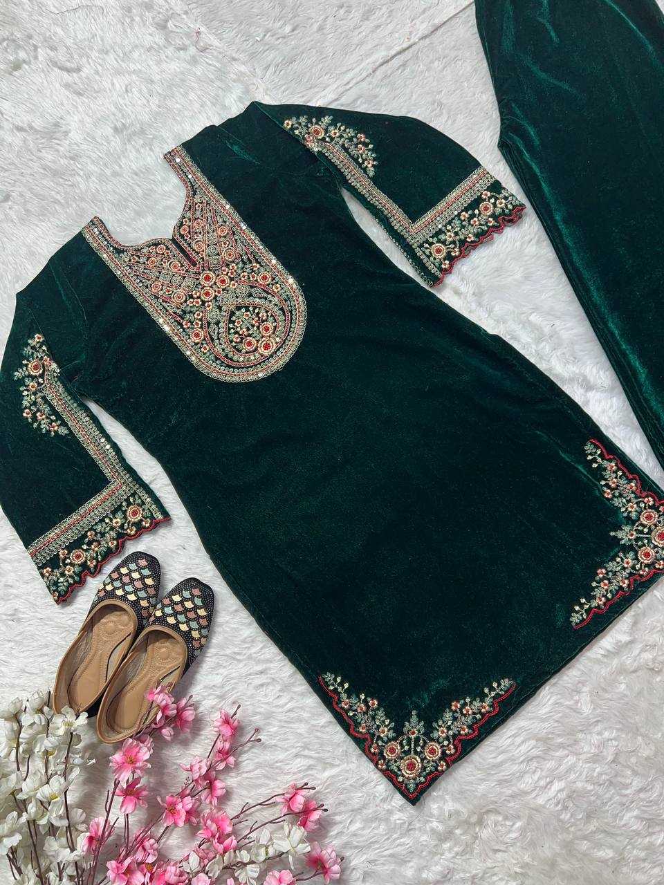 Ynf Velvet KESH515 1229 Suits & Dresses Wholesale Velvet Suits Embroidery Suits Party wear suits Manufacturer