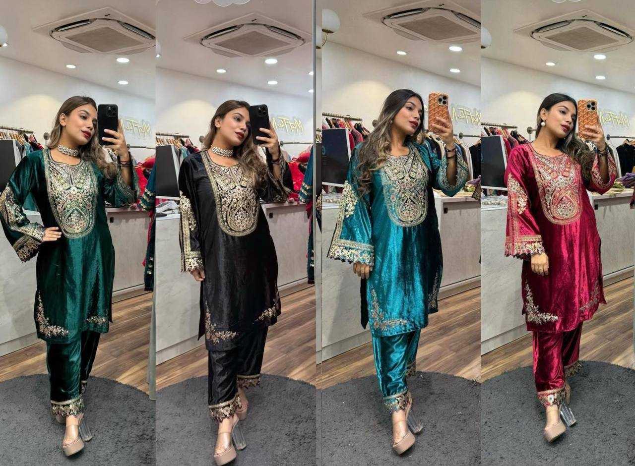 Ynf Velvet KESH515 1229 Suits & Dresses Wholesale Velvet Suits Embroidery Suits Party wear suits Manufacturer