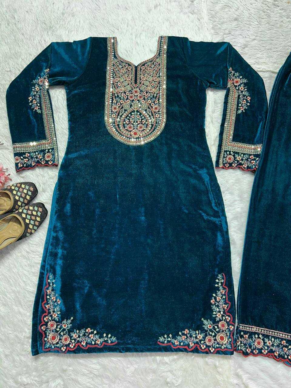 Ynf Velvet KESH515 1229 Suits & Dresses Wholesale Velvet Suits Embroidery Suits Party wear suits Manufacturer