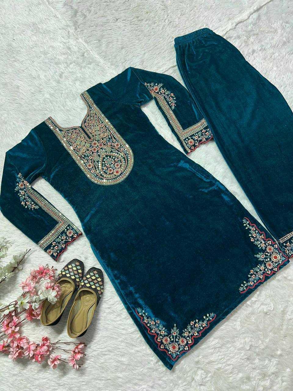 Ynf Velvet KESH515 1229 Suits & Dresses Wholesale Velvet Suits Embroidery Suits Party wear suits Manufacturer