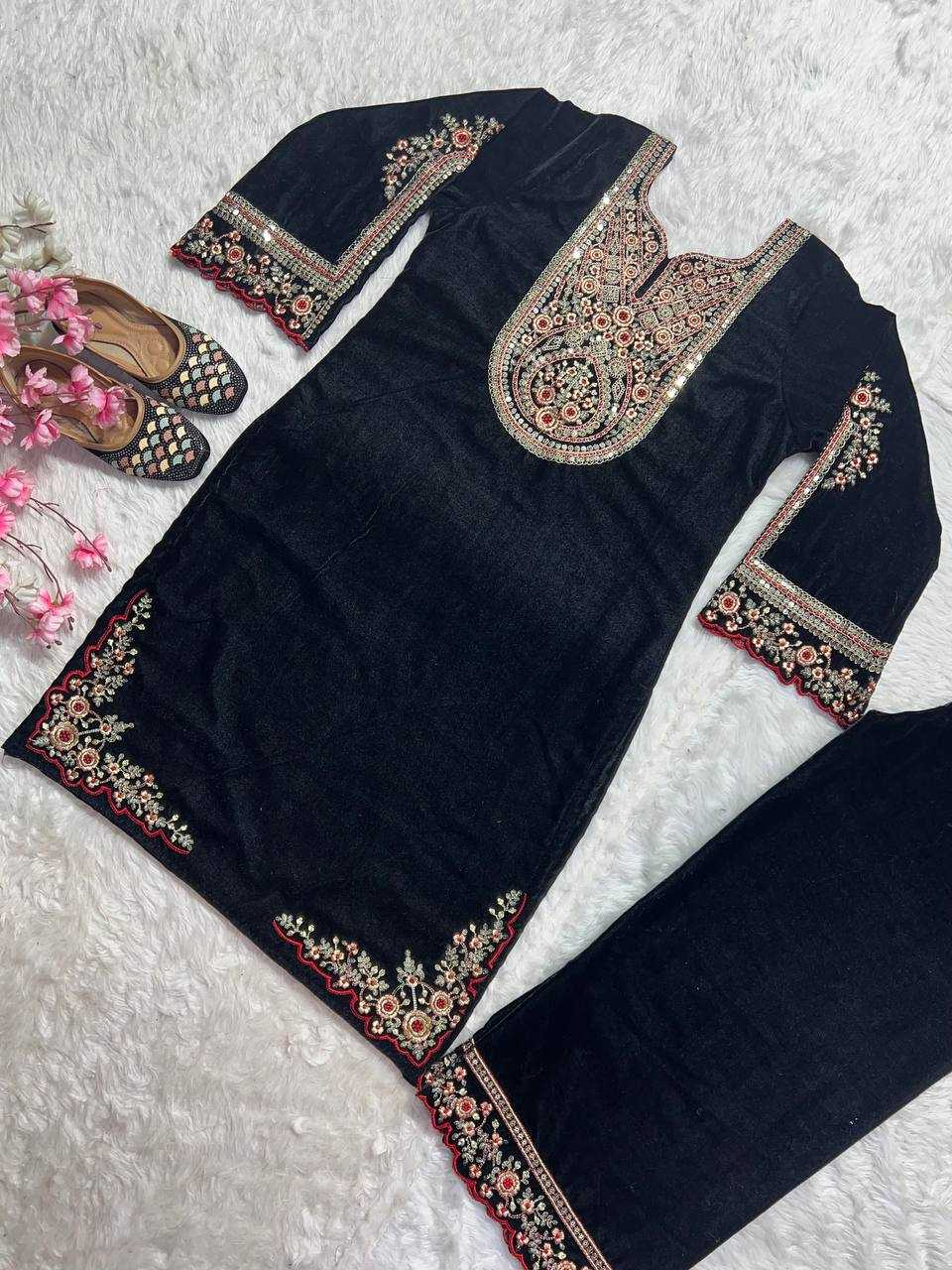 Ynf Velvet KESH515 1229 Suits & Dresses Wholesale Velvet Suits Embroidery Suits Party wear suits Manufacturer