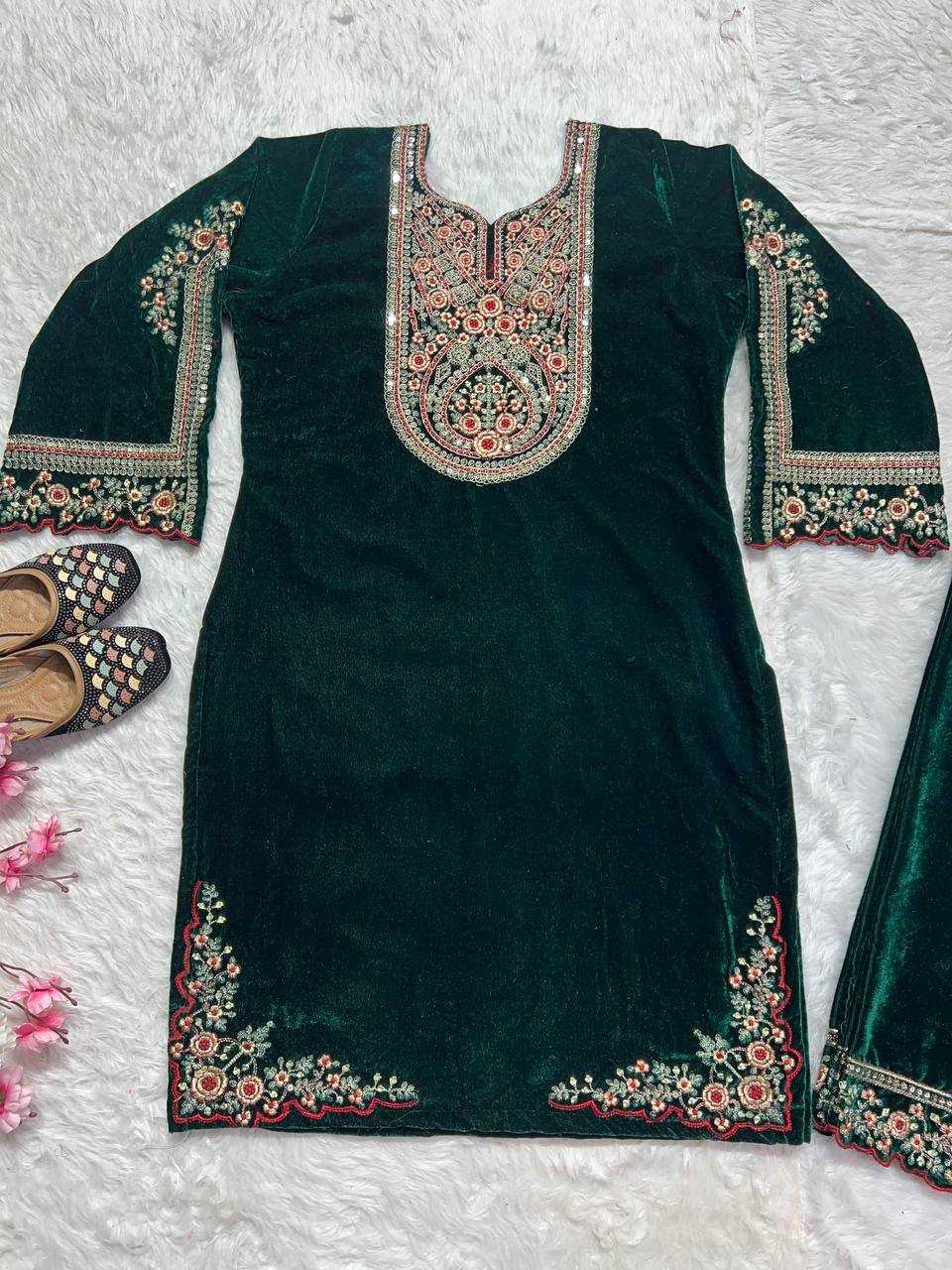 Ynf Velvet KESH515 1229 Suits & Dresses Wholesale Velvet Suits Embroidery Suits Party wear suits Manufacturer