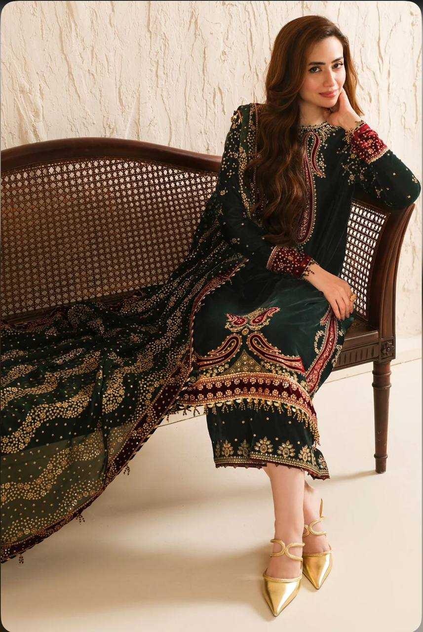 Ynf Velvet KESH531 1014 Suits & Dresses Wholesale Ladies Suits Kashmiri Suits Embroidery Suits Palazzo Suit Wedding Suits Zari Work Suit Manufacturer