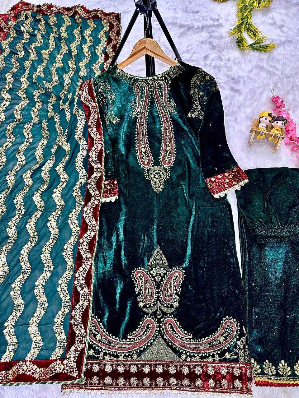 Ynf Velvet KESH531 1014 Suits & Dresses Wholesale Ladies Suits Kashmiri Suits Embroidery Suits Palazzo Suit Wedding Suits Zari Work Suit Manufacturer