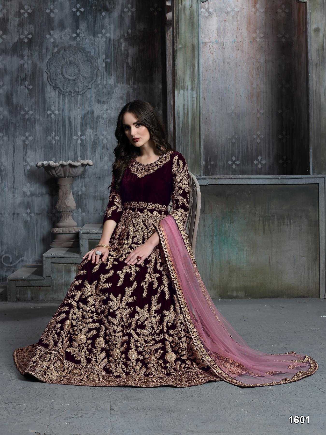Ynf Velvet RIN197 1600 Gowns Wholesale Wedding Gown Designer Gowns Velvet Gowns Manufacturer