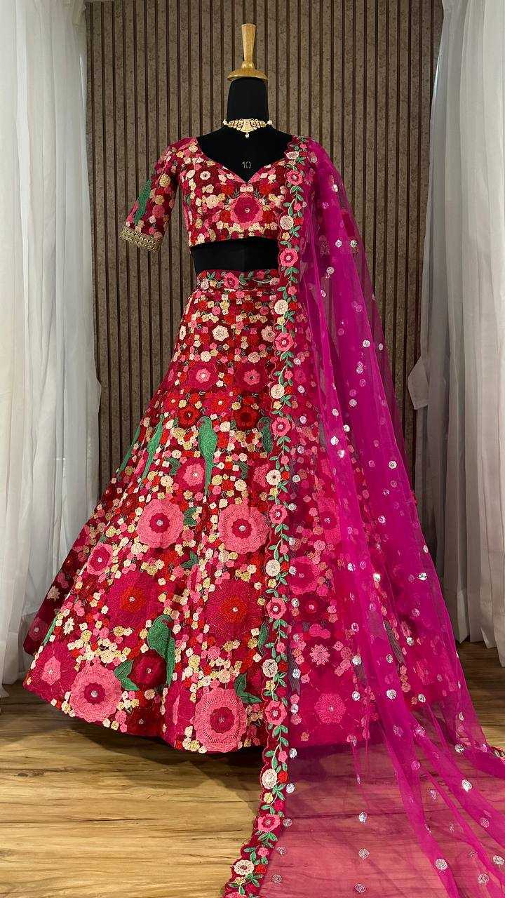 Ynf Velvet RIN216 H57 Lehengas Wholesale Embroidered Lehenga Velvet Lehenga Manufacturer