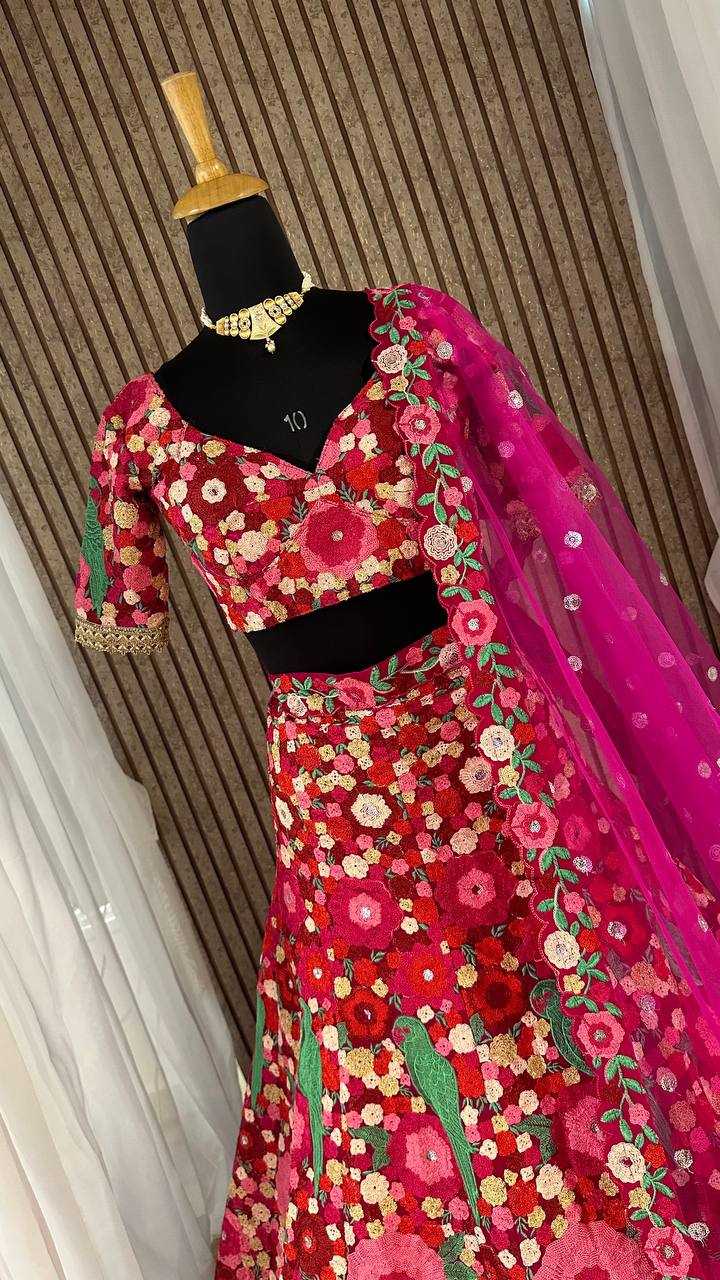 Ynf Velvet RIN216 H57 Lehengas Wholesale Embroidered Lehenga Velvet Lehenga Manufacturer