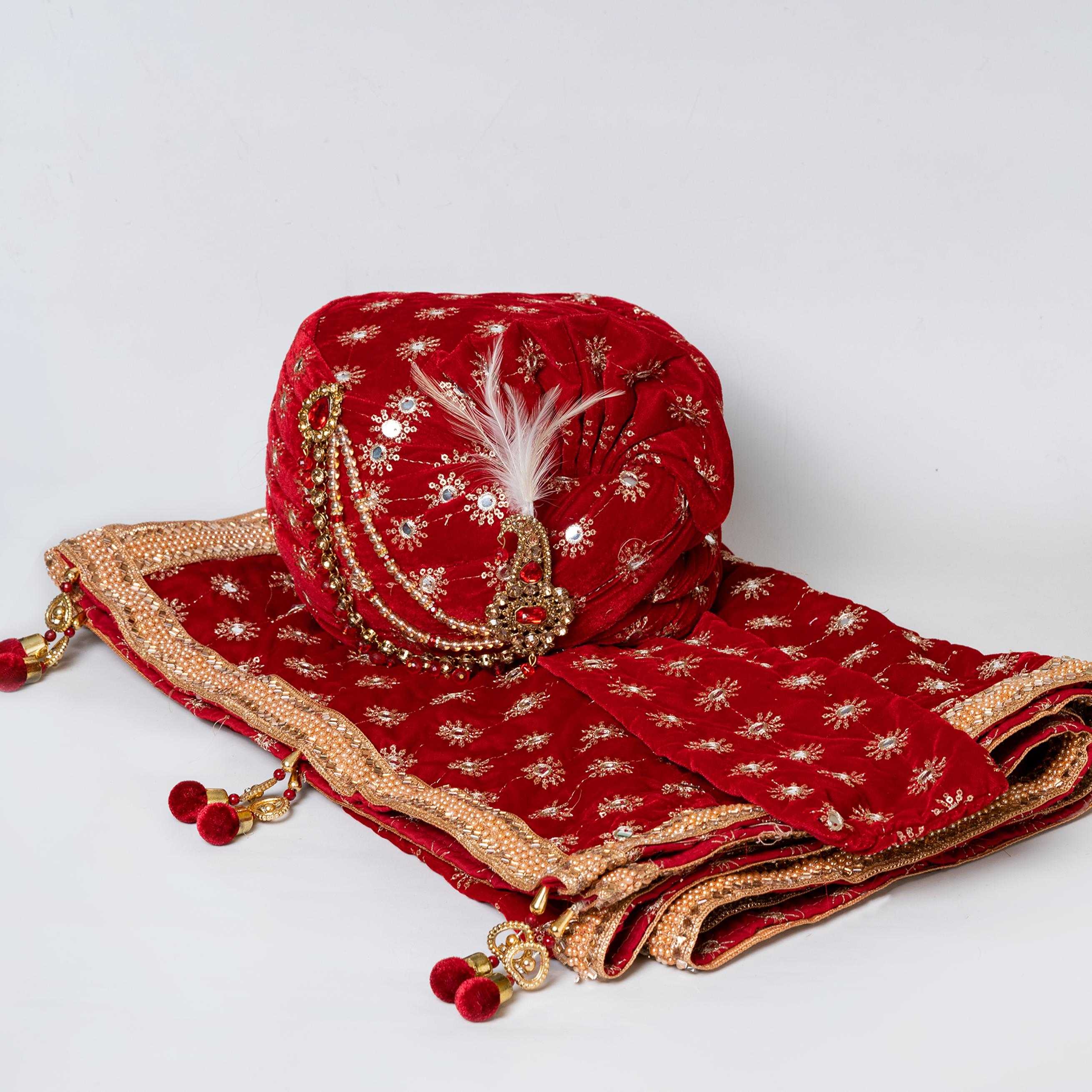 Ynf Velvet RIN223 SD3320 Mens Wedding Safa Wholesale Designer Wedding Safa Royal Safa for Groom Rajasthani Wedding Safa Manufacturer