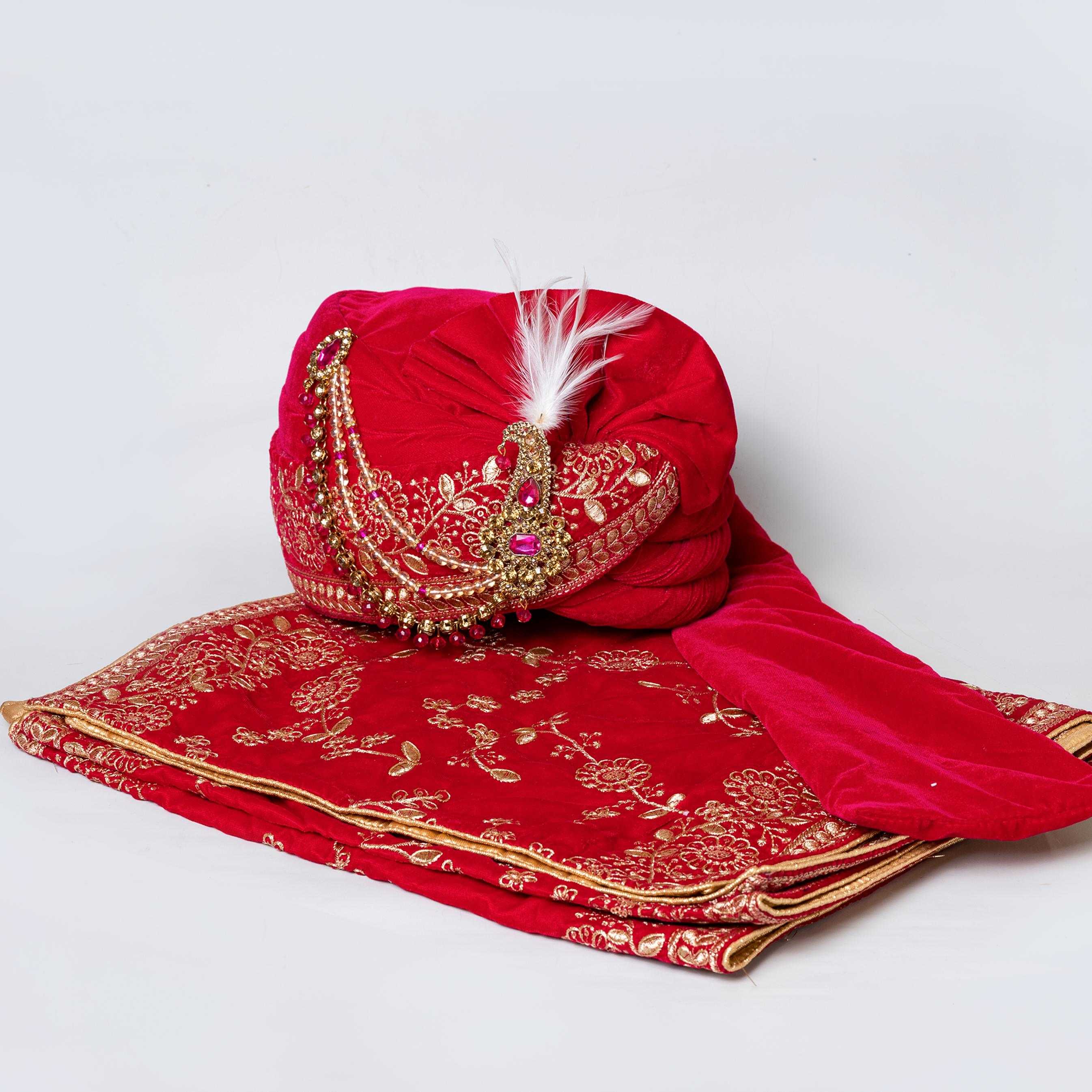 Ynf Velvet RIN223 SD3322 Mens Wedding Safa Wholesale Designer Wedding Safa Royal Safa for Groom Rajasthani Wedding Safa Manufacturer