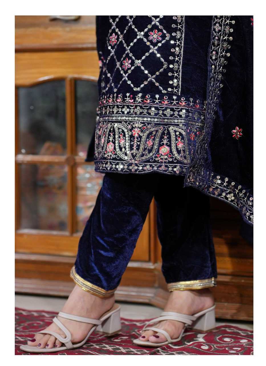 Ynf Velvet RIN232 31 Suits & Dresses Wholesale Velvet Suits Embroidery Suits Party wear suits Manufacturer