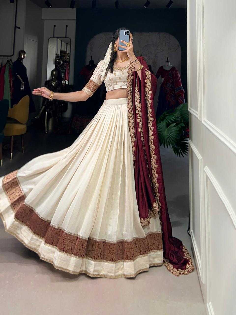 Ynf Vichitra Silk KESH134 2049 Lehengas Festive Collections Wholesale Silk Lehenga Zari Work Lehenga Onam Collections Manufacturer