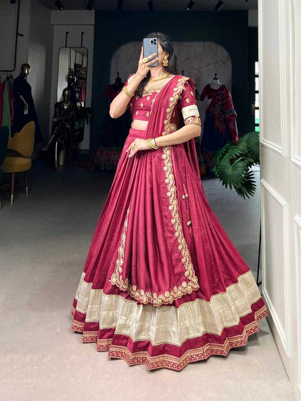 Ynf Vichitra Silk KESH134 2049 Lehengas Festive Collections Wholesale Silk Lehenga Zari Work Lehenga Onam Collections Manufacturer