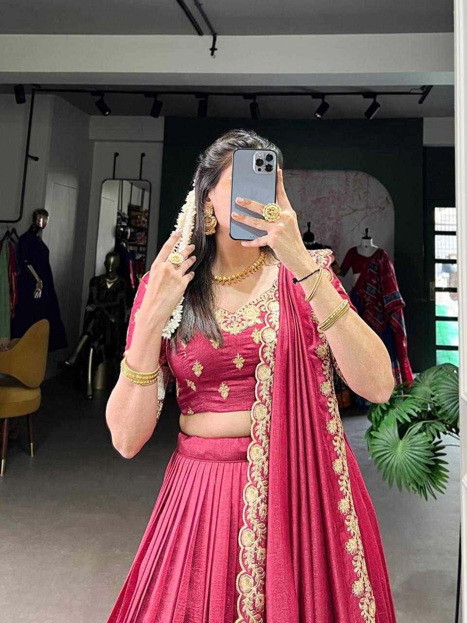 Ynf Vichitra Silk KESH134 2049 Lehengas Festive Collections Wholesale Silk Lehenga Zari Work Lehenga Onam Collections Manufacturer
