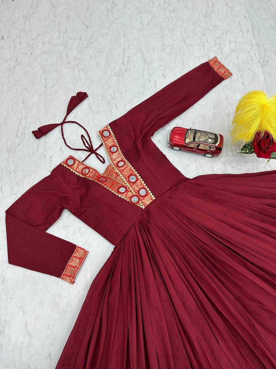 Ynf Vichitra Silk KESH496 524 Gowns Wholesale Fancy Gowns Embroidery Gowns Anarkali Gown Manufacturer