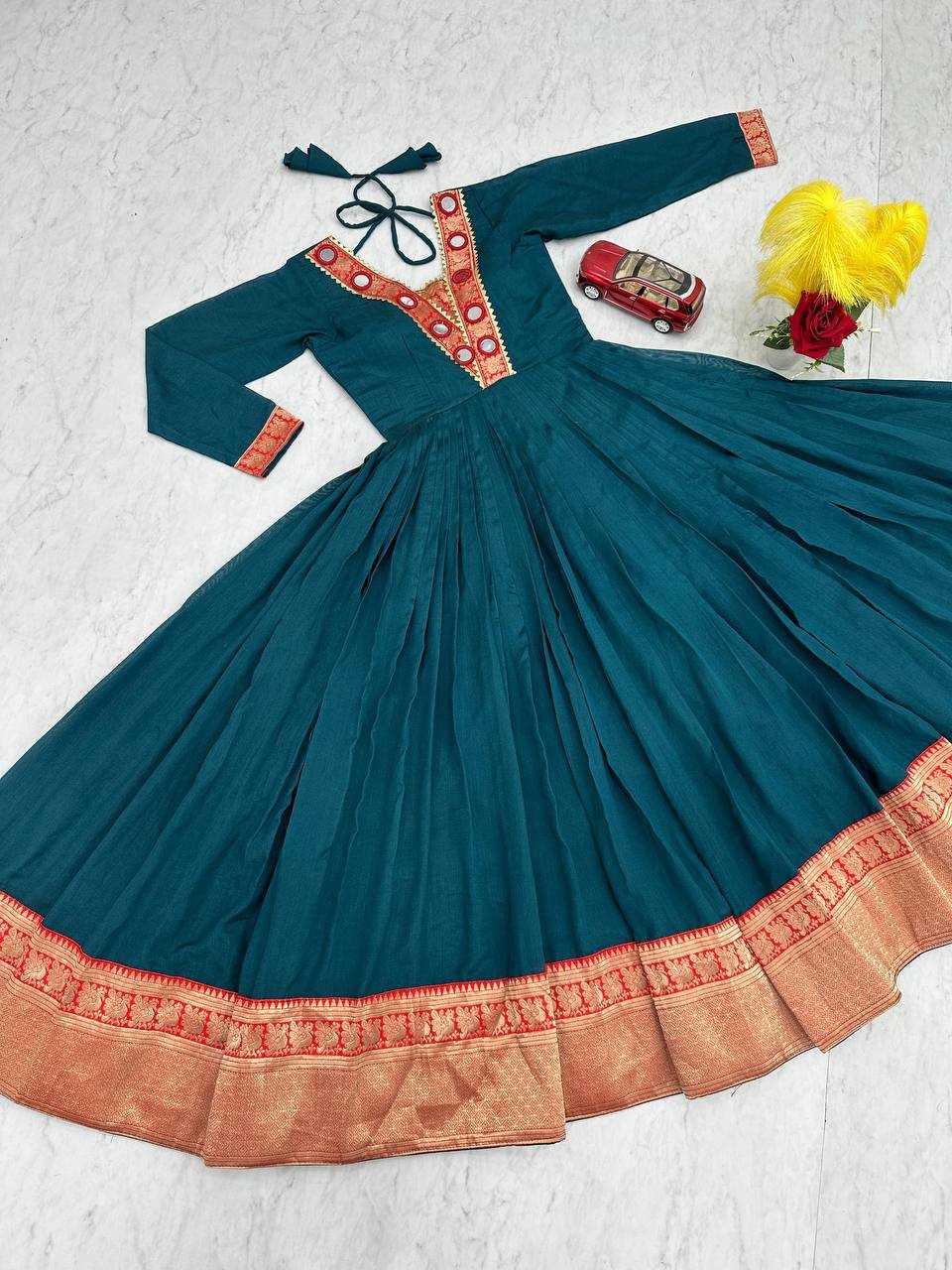 Ynf Vichitra Silk KESH496 524 Gowns Wholesale Fancy Gowns Embroidery Gowns Anarkali Gown Manufacturer