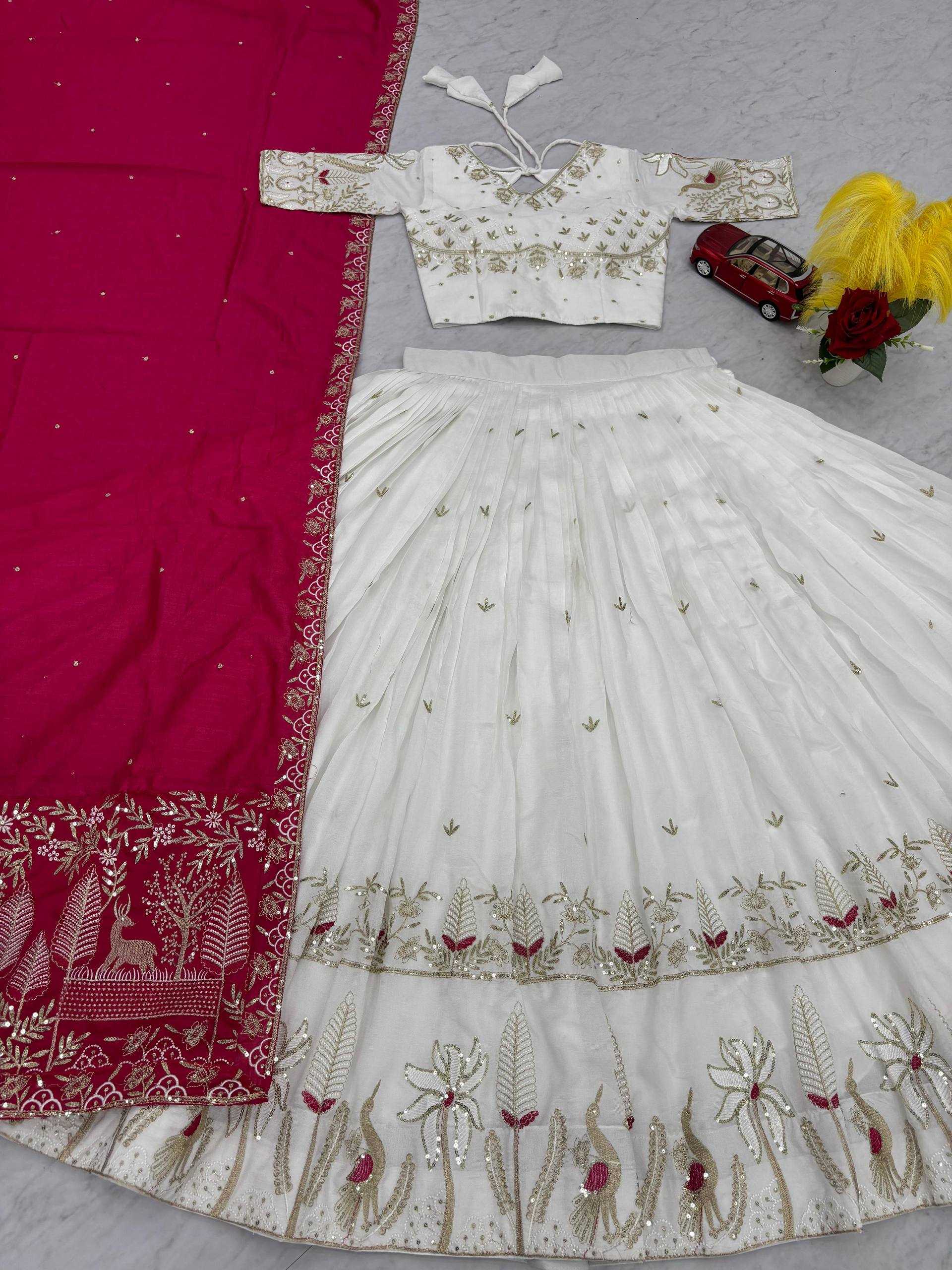 Ynf Vichitra Silk KESH497 265 Lehengas Wedding Collections Festive Collections Wholesale Silk Lehenga Embroidered Lehenga Sequins Lehenga Manufacturer