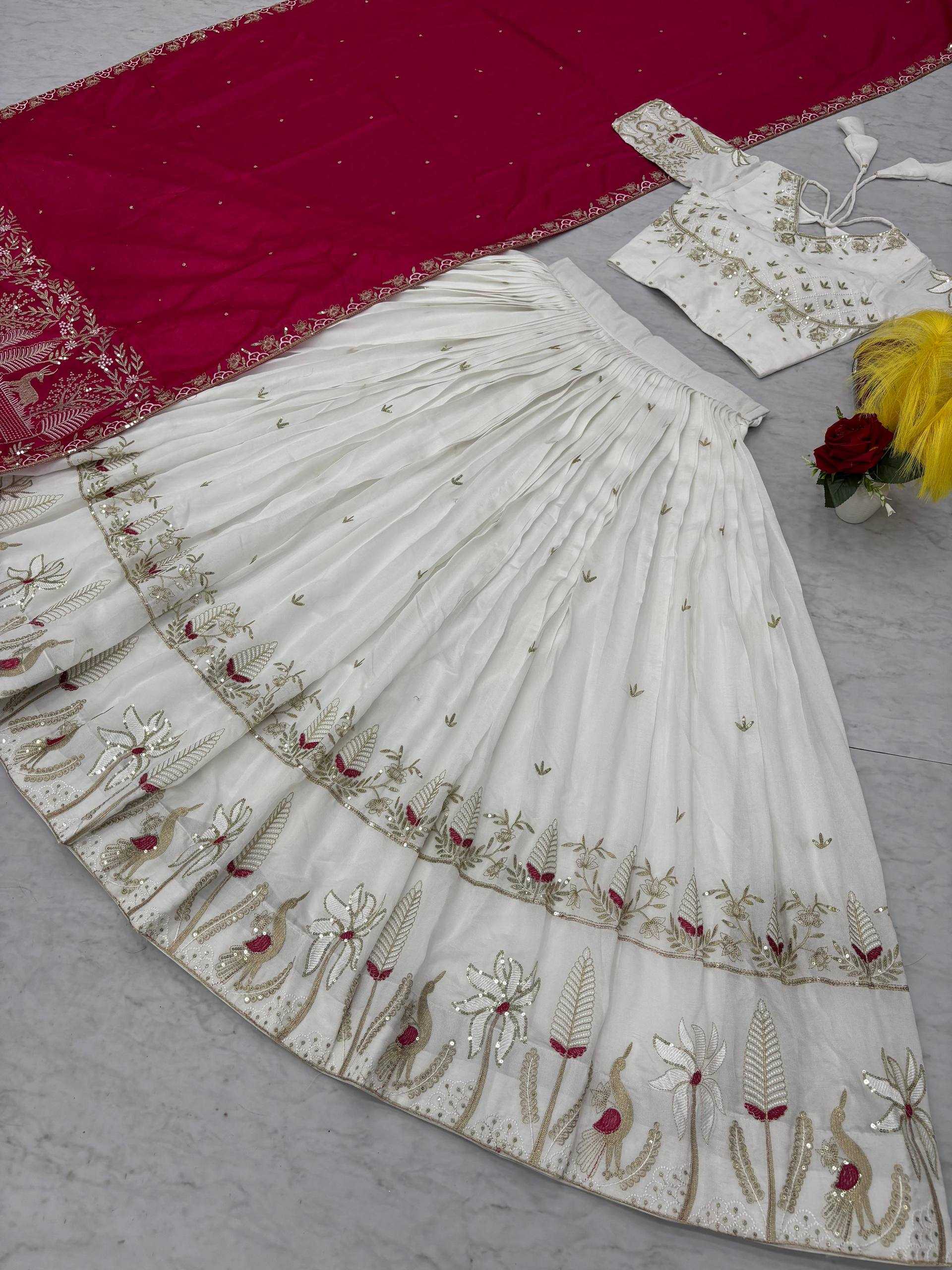 Ynf Vichitra Silk KESH497 265 Lehengas Wedding Collections Festive Collections Wholesale Silk Lehenga Embroidered Lehenga Sequins Lehenga Manufacturer