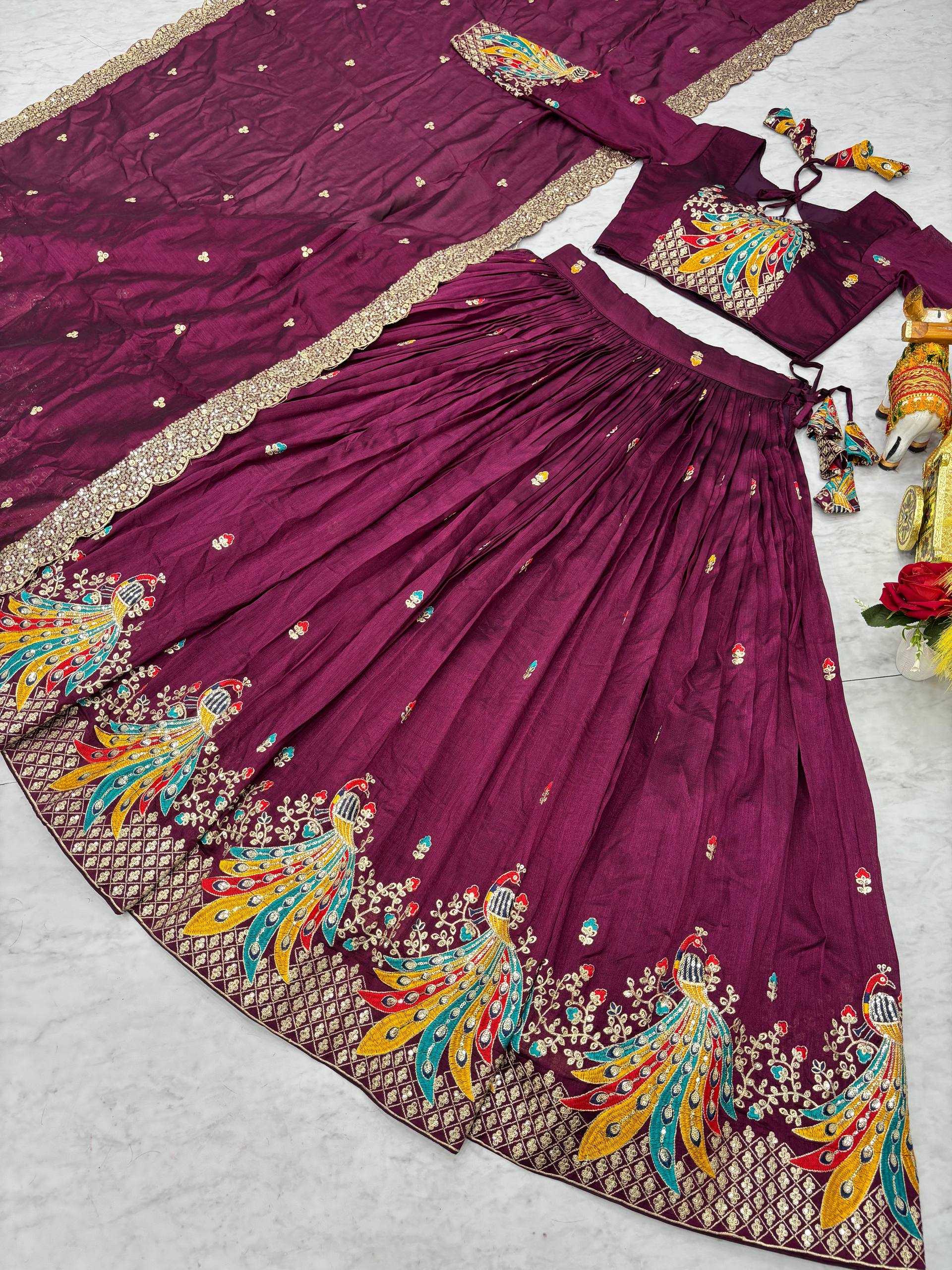 Ynf Vichitra Silk KESH498 113 Lehengas Wholesale Fancy Lehenga Traditional Lehenga Embroidered Lehenga Manufacturer