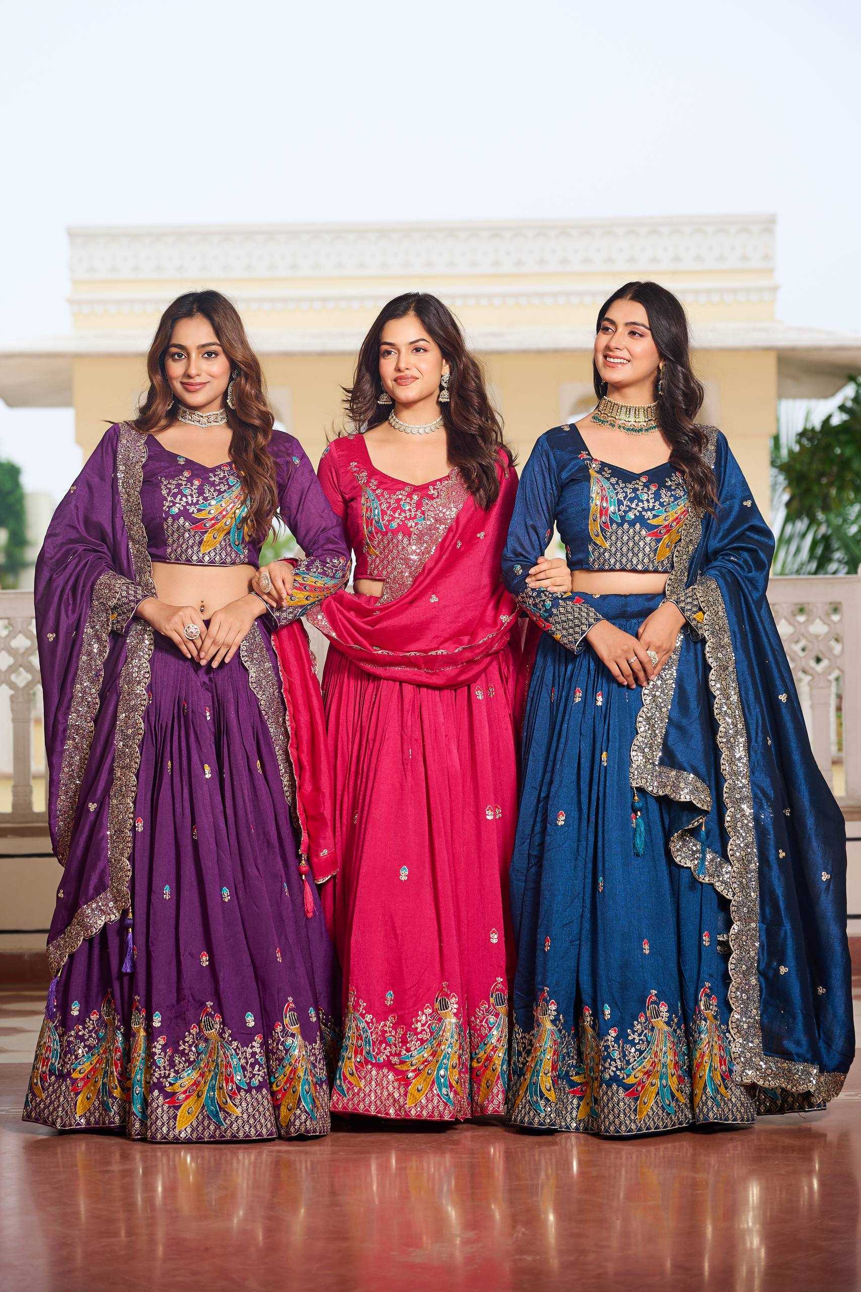 Ynf Vichitra Silk KESH498 113 Lehengas Wholesale Fancy Lehenga Traditional Lehenga Embroidered Lehenga Manufacturer