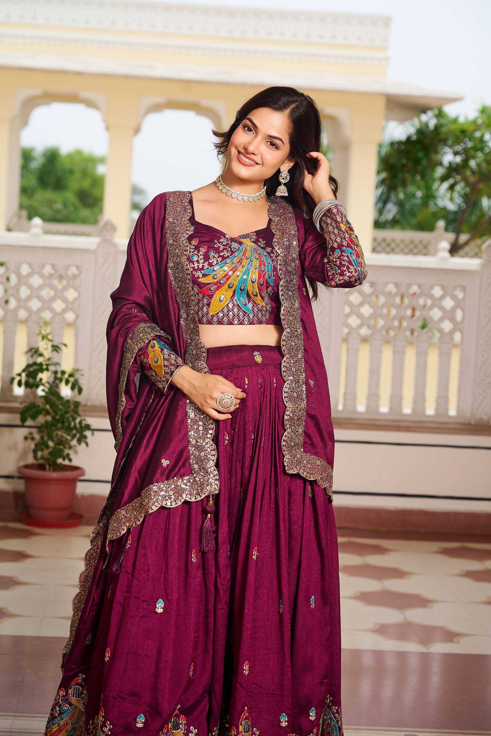 Ynf Vichitra Silk KESH498 113 Lehengas Wholesale Fancy Lehenga Traditional Lehenga Embroidered Lehenga Manufacturer