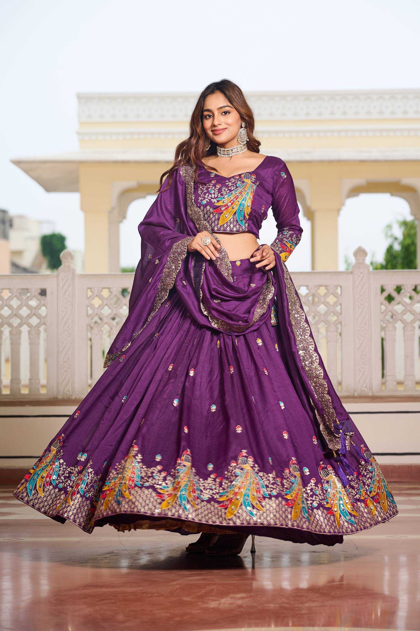 Ynf Vichitra Silk KESH498 113 Lehengas Wholesale Fancy Lehenga Traditional Lehenga Embroidered Lehenga Manufacturer
