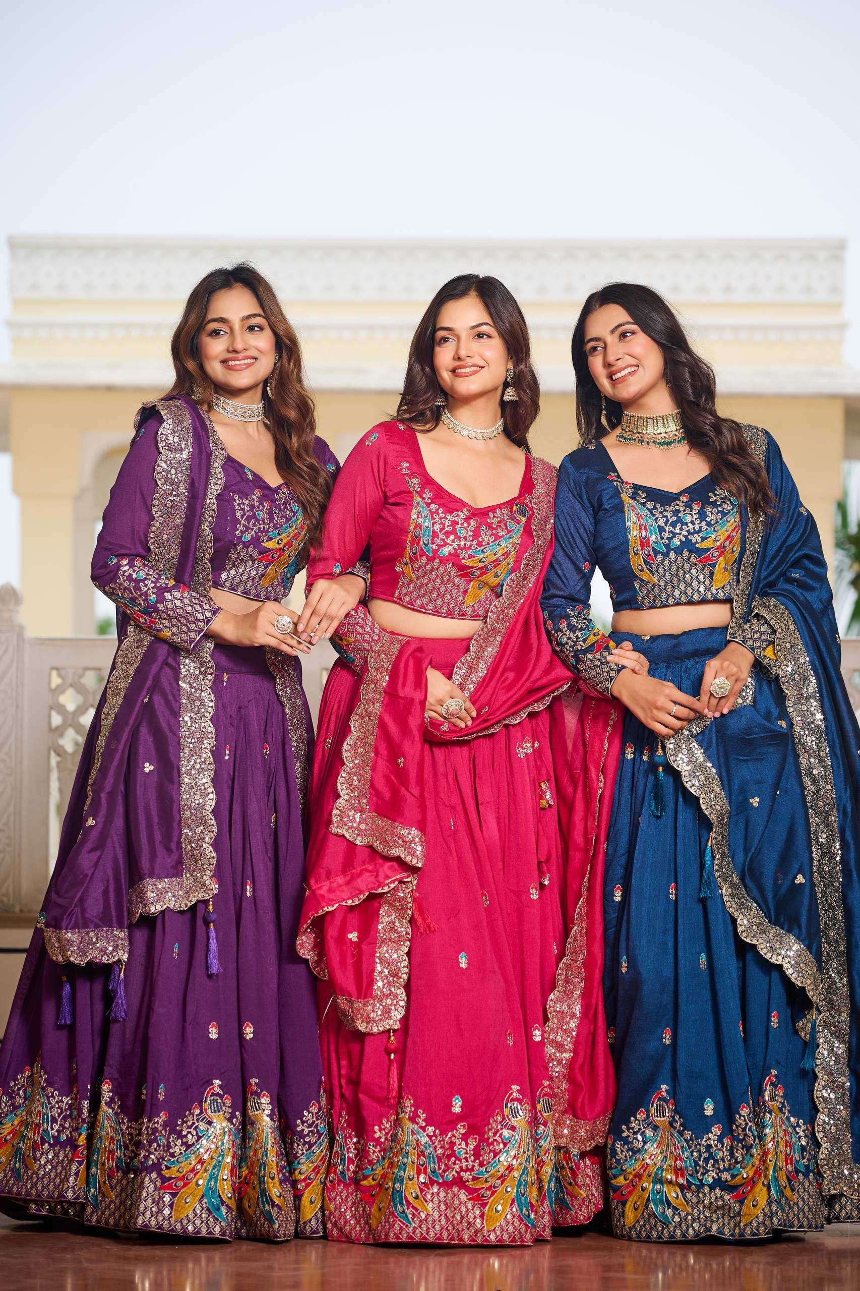 Ynf Vichitra Silk KESH498 113 Lehengas Wholesale Fancy Lehenga Traditional Lehenga Embroidered Lehenga Manufacturer