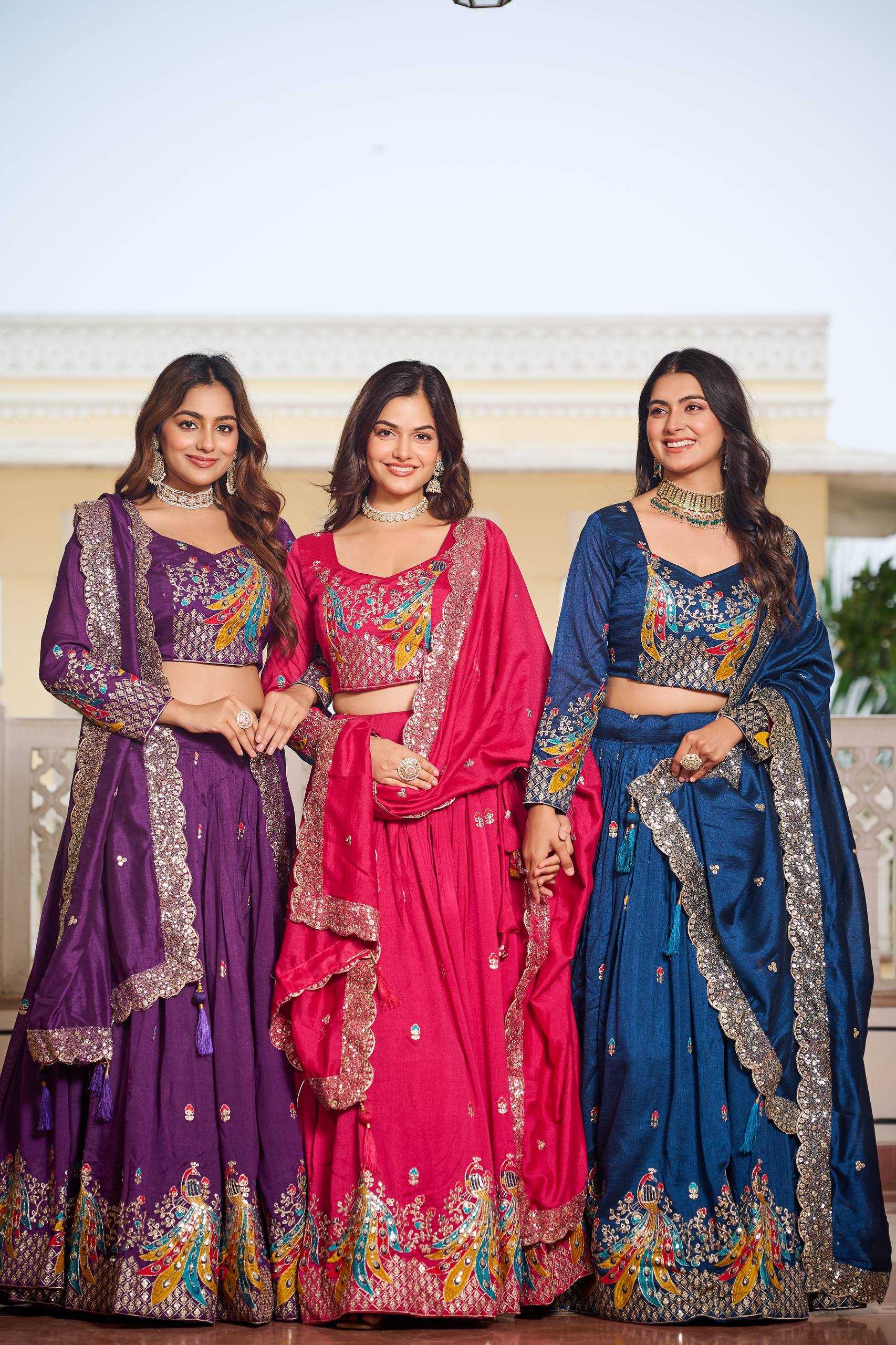 Ynf Vichitra Silk KESH498 113 Lehengas Wholesale Fancy Lehenga Traditional Lehenga Embroidered Lehenga Manufacturer