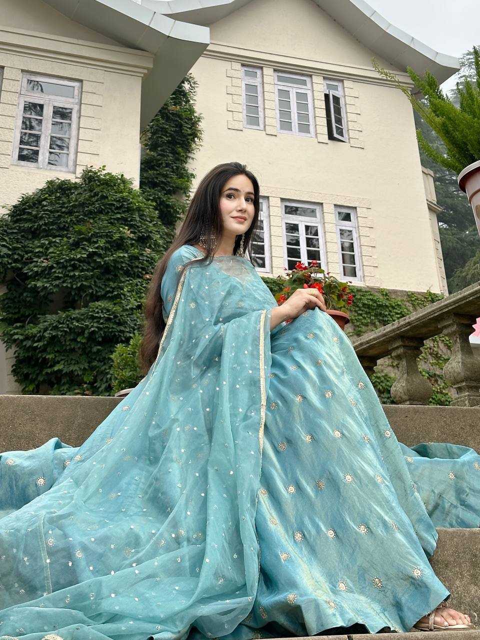 Ynf Vichitra Silk KESH499 524 Gowns Wholesale Printed Gowns Fancy Gowns Embroidery Gowns Sequin Gowns Manufacturer