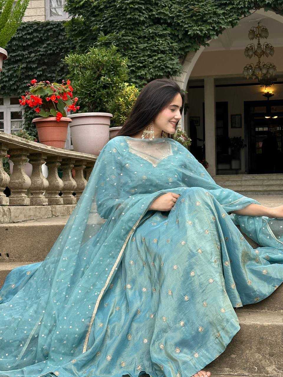 Ynf Vichitra Silk KESH499 524 Gowns Wholesale Printed Gowns Fancy Gowns Embroidery Gowns Sequin Gowns Manufacturer