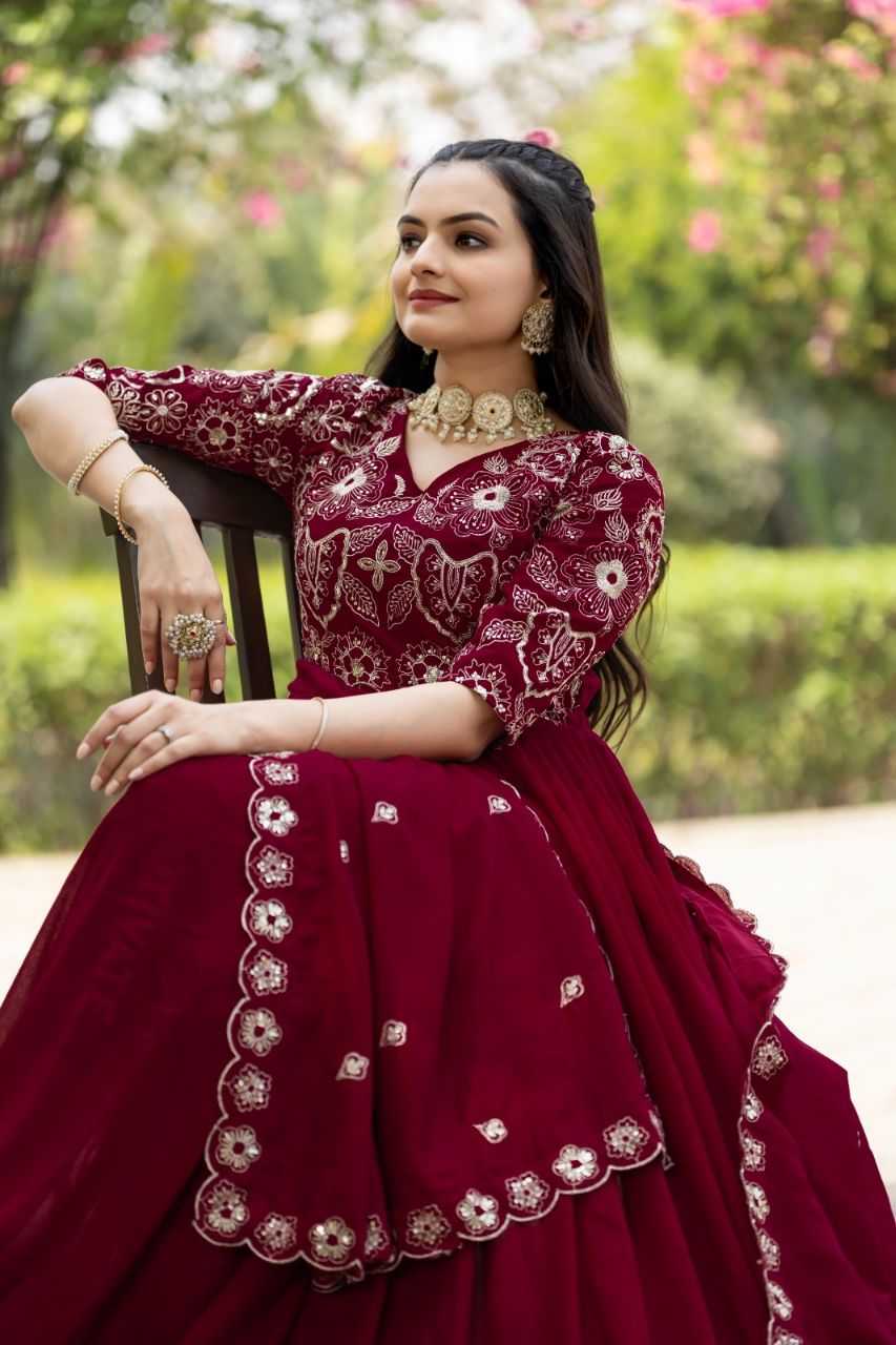 Ynf Vichitra Silk KESH507 1021 Gowns Wholesale Fancy Gowns Embroidery Gowns Designer Gowns Manufacturer