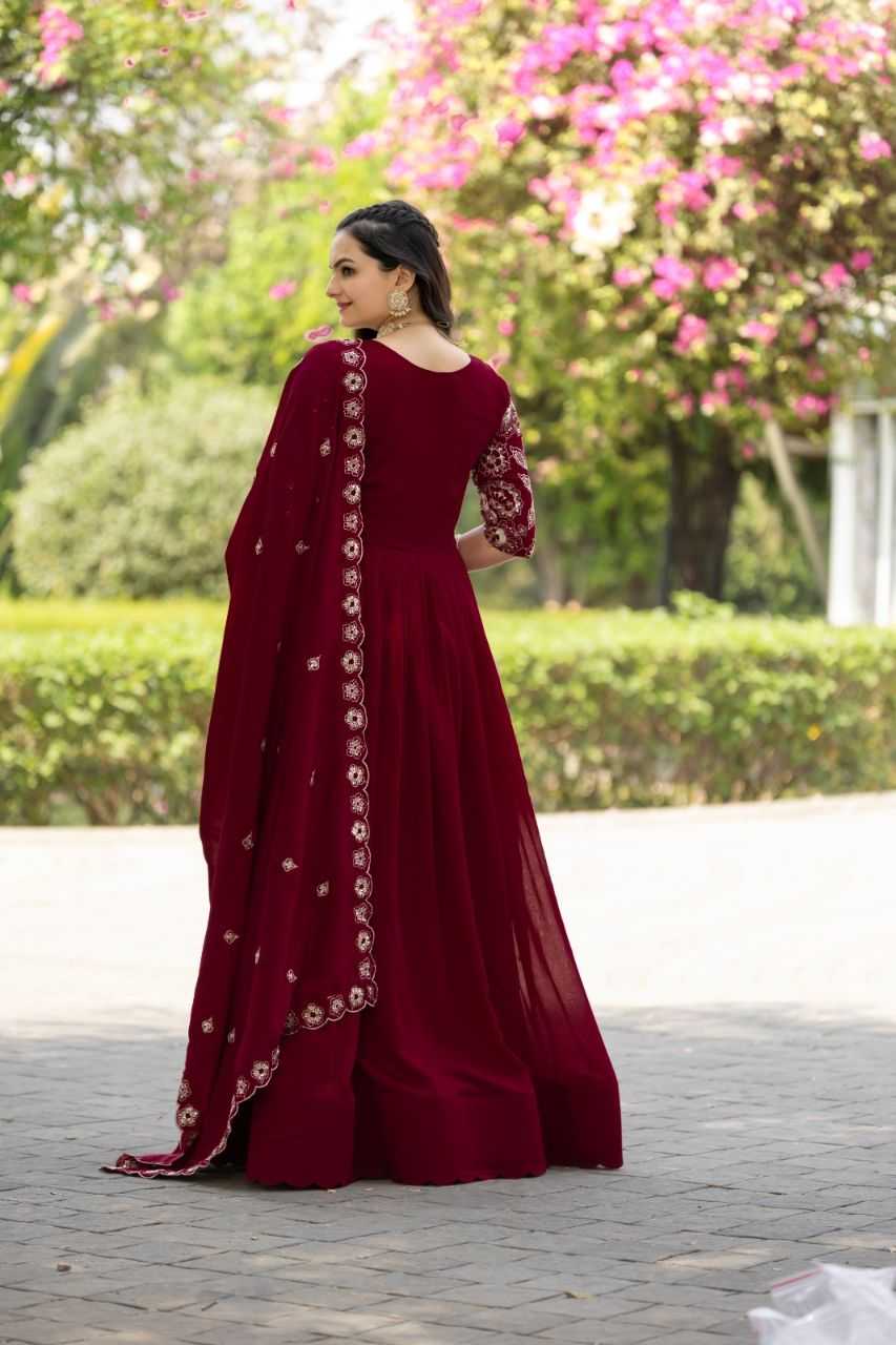Ynf Vichitra Silk KESH507 1021 Gowns Wholesale Fancy Gowns Embroidery Gowns Designer Gowns Manufacturer