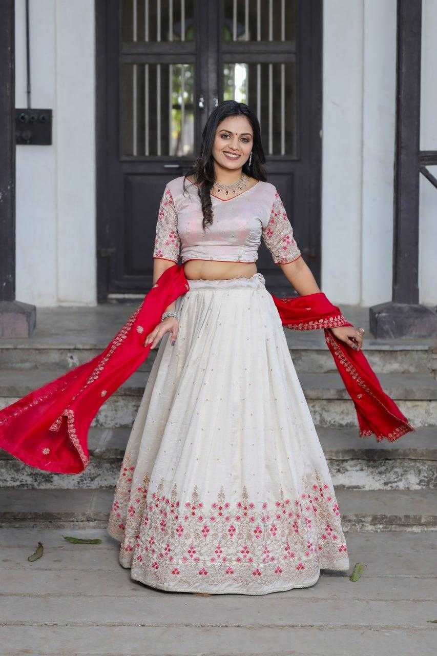 Ynf Vichitra Silk KESH511 serene shades Lehengas Wholesale Designer Lehenga Traditional Lehenga White Lehenga Manufacturer