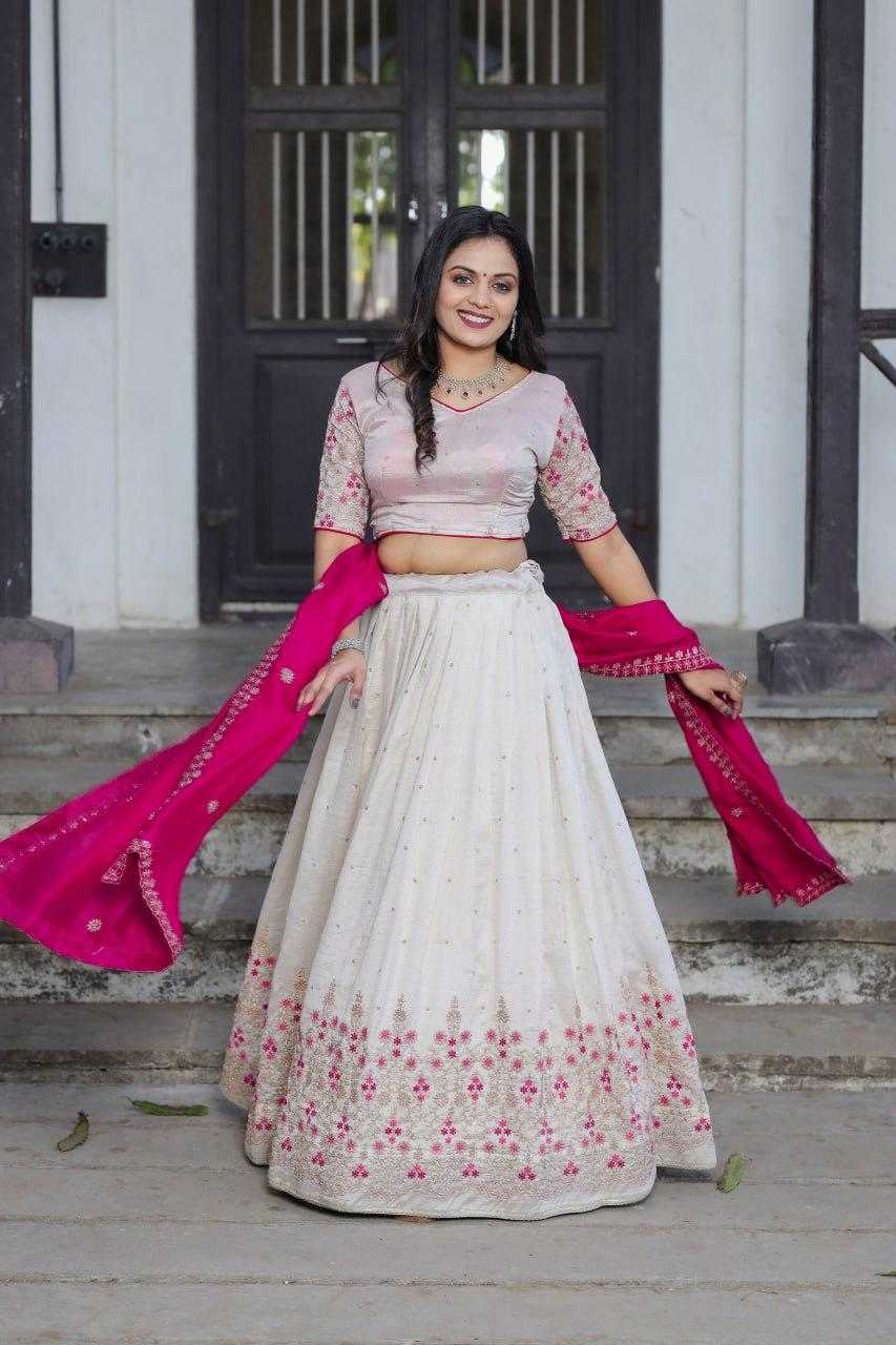 Ynf Vichitra Silk KESH511 serene shades Lehengas Wholesale Designer Lehenga Traditional Lehenga White Lehenga Manufacturer