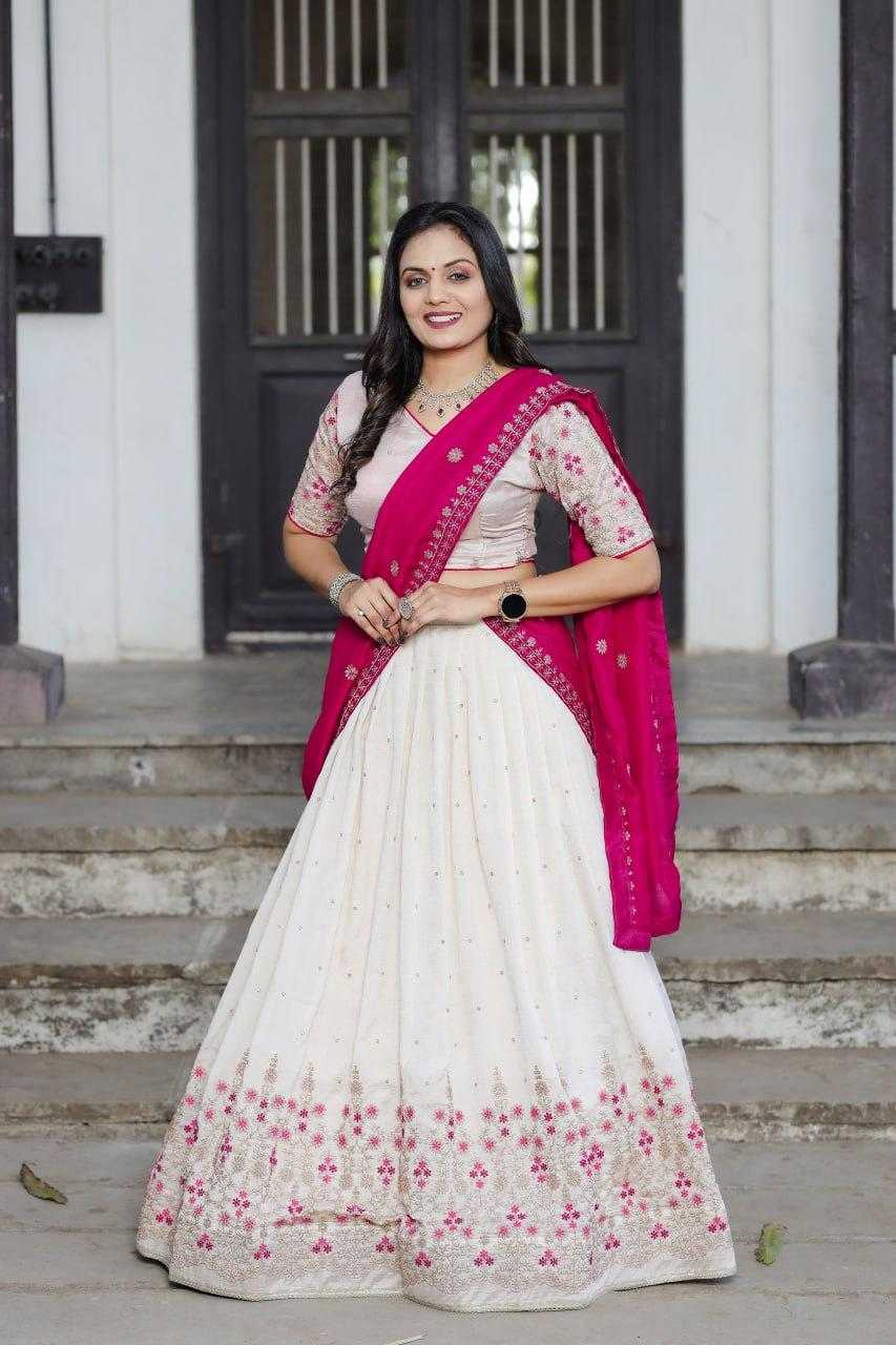 Ynf Vichitra Silk KESH511 serene shades Lehengas Wholesale Designer Lehenga Traditional Lehenga White Lehenga Manufacturer