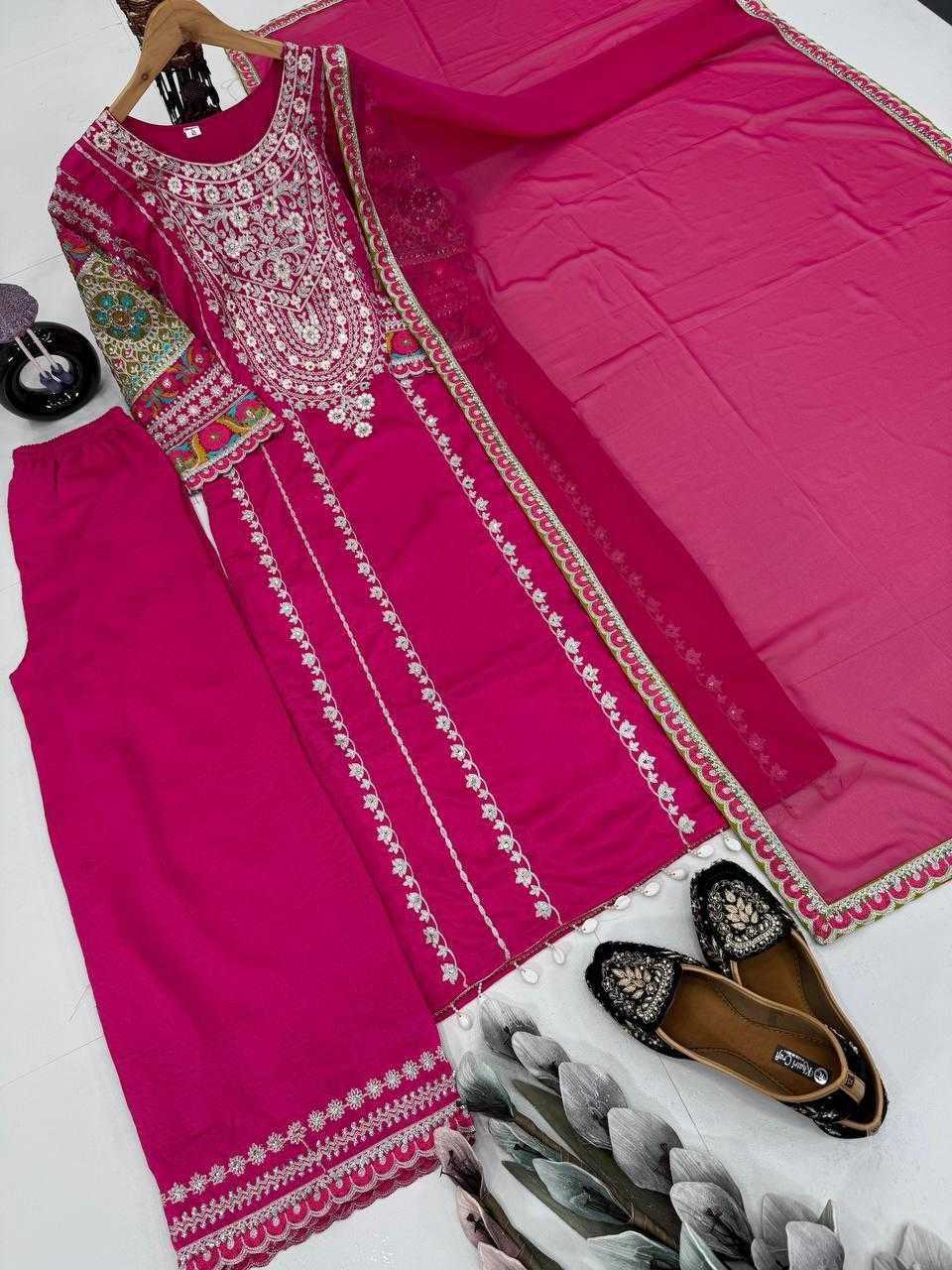 Ynf Vichitra Silk KESH512 1672 Suits & Dresses Wholesale Ladies Suits Palazzo Suit Embroidered Suits Manufacturer