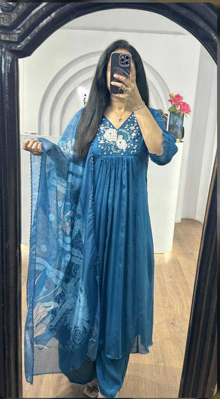 Ynf Vichitra Silk KESH513 459 Gowns Wholesale Fancy Gowns Embroidery Gowns Gown With Dupatta Manufacturer
