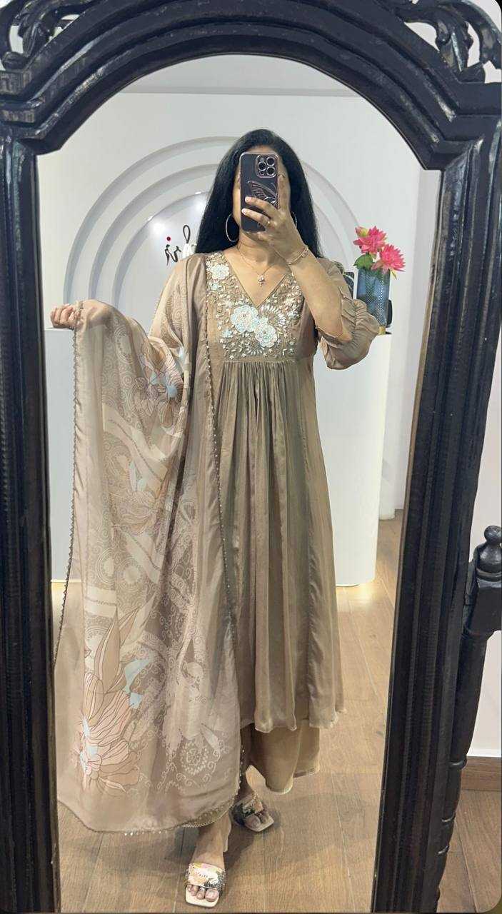 Ynf Vichitra Silk KESH513 459 Gowns Wholesale Fancy Gowns Embroidery Gowns Gown With Dupatta Manufacturer